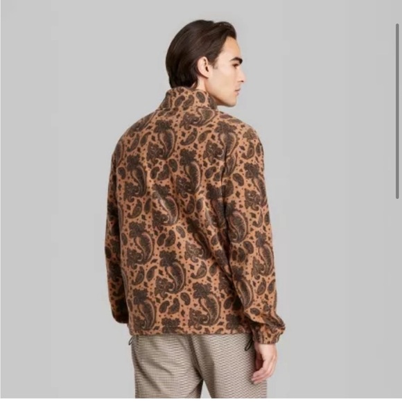 Men's 1/4 Zip Polar Fleece Sweatshirt - Original Use Brown large - Picture 12 of 13